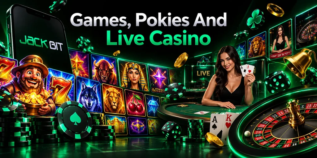 Games, Pokies And Live Casino